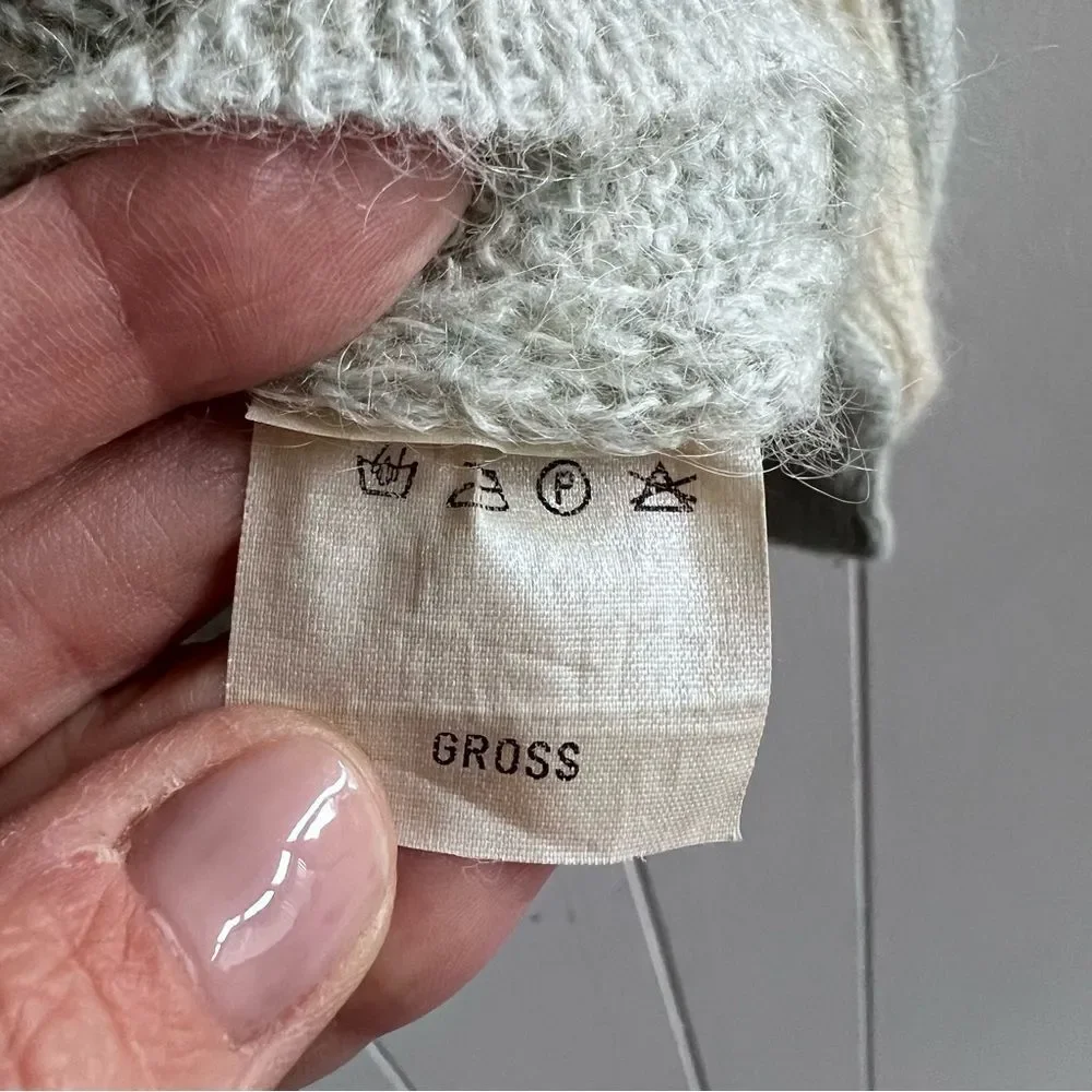 Vintage Mohair Wool Blend Made In Italy Trurtleneck Sweater